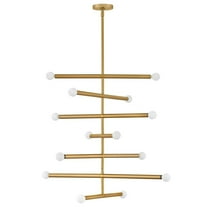 83199LCB Lark Millie - 70W 14 LED Large Chandelier-29 Inches Tall and 31.5 Inches Wide-Lacquered Brass Finish