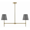 thumbnail image 1 of 83445LCB-FY-Lark-Blake - 20W 2 LED Small Linear Chandelier-15.75 Inches Tall and 36 Inches Wide-Lacquered Brass Finish-French Gray Secondary Finish, 1 of 2