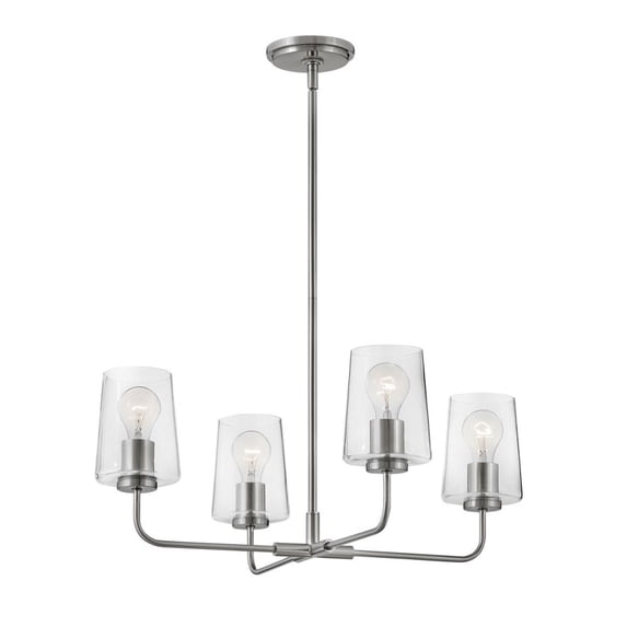 83454BN Lark Kline - 4 Light Medium Chandelier In Transitional Style-9.75 Inches Tall and 25 Inches Wide-Brushed Nickel Finish