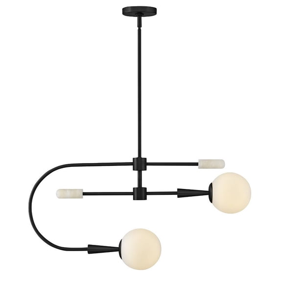83505BK Lark Maude - 10W 2 LED Medium Chandelier-16 Inch Tall and 32.25 Inch Wide-Black Finish