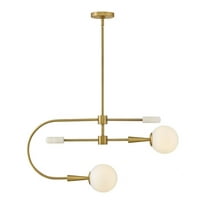 83505LCB Lark Maude - 10W 2 LED Medium Chandelier-16 Inch Tall and 32.25 Inch Wide-Lacquered Brass Finish