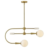 83505LCB Lark Maude - 10W 2 LED Medium Chandelier-16 Inch Tall and 32.25 Inch Wide-Lacquered Brass Finish
