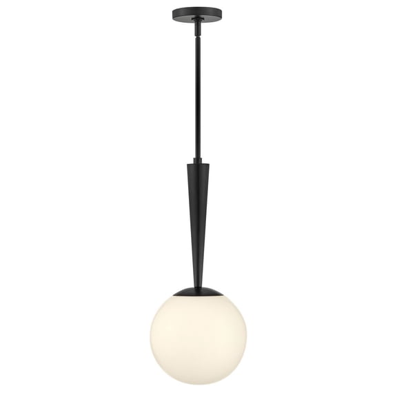 83507BK Lark Izzy - 10W 1 LED Small Pendant In Mid-Century Modern Style-21.75 Inches Tall and 9.75 Inches Wide-Black Finish