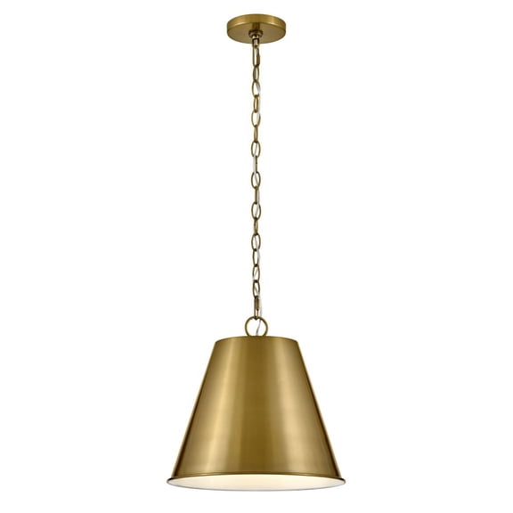 83527LCB Lark Blake - 12W 1 LED Medium Pendant In Classic-9.75 Inches Tall and 13.25 Inches Wide-Lacquered Brass Finish