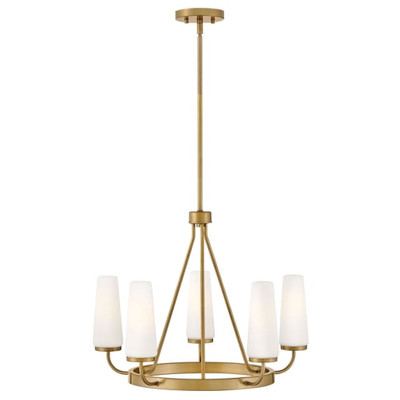 83625GO Lark Selma - 25W 5 LED Medium Chandelier-18 Inches Tall and 24 Inches Wide