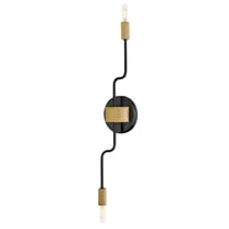 83632BK-LCB Lark Austen - 10W 2 LED Medium Wall Sconce-24 Inches Tall and 5.25 Inches Wide-Black/Lacquered Brass Finish