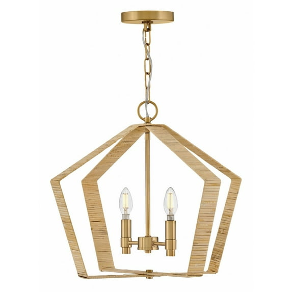 83647LCB Lark Sammi - 10W 2 LED Large Pendant-17 Inches Tall and 20 Inches Wide-Lacquered Brass Finish