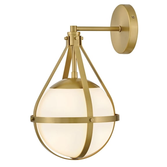 83670LCB Lark Colby - 15W 1 LED Small Wall Sconce-15.75 Inches Tall and 9.25 Inches Wide-Lacquered Brass Finish