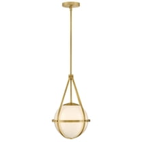 83677LCB Lark Colby - 15W 1 LED Small Pendant-18.75 Inches Tall and 11.25 Inches Wide-Lacquered Brass Finish