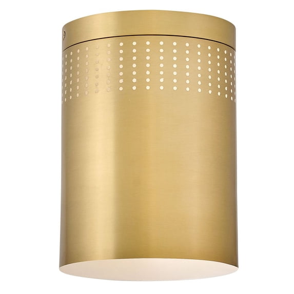 83681LCB Lark Casey - 12W 1 LED Small Flush Mount-10.25 Inches Tall and 7.5 Inches Wide-Lacquered Brass Finish