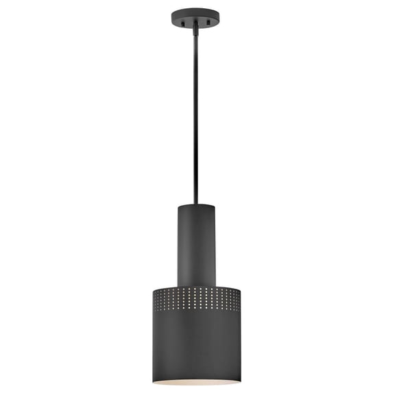 83687BK Lark Casey - 12W 1 LED Small Pendant-18.25 Inches Tall and 9 Inches Wide-Black Finish
