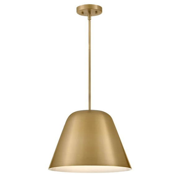 83707LCB Lark Madi - 14W 1 LED Medium Pendant In Modern Style-11.5 Inches Tall and 16 Inches Wide-Lacquered Brass Finish