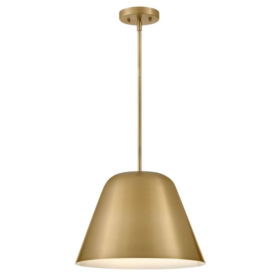 83707LCB Lark Madi - 14W 1 LED Medium Pendant In Modern Style-11.5 Inches Tall and 16 Inches Wide-Lacquered Brass Finish
