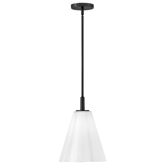 83717BK Lark Honey - 12W 1 LED Small Pendant-14 Inches Tall and 11 Inches Wide-Black Finish
