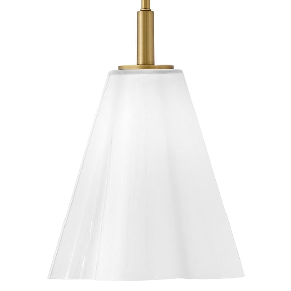 83717LCB Lark Honey - 12W 1 LED Small Pendant-14 Inches Tall and 11 Inches Wide-Lacquered Brass Finish
