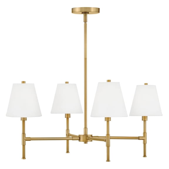 83774LCB Lark Beale - 20W 4 LED Medium Chandelier-13.25 Inches Tall and 28 Inches Wide-Lacquered Brass Finish