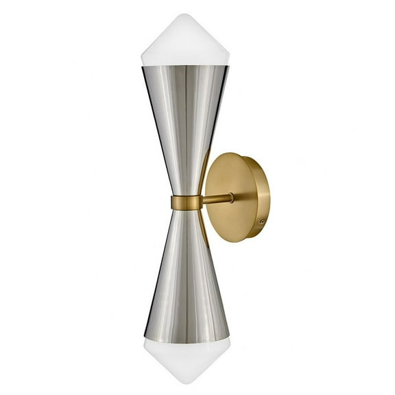 84122PN Lark Betty - 16W 2 LED Wall Sconce In Mid-Century Modern-22 Inches Tall and 5.5 Inches Wide-Polished Nickel/Lacquered Brass Finish