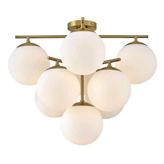 84201LCB Lark Julep - 45W 9 LED Large Flush Mount-19.5 Inch Tall and 24 Inch Wide-Lacquered Brass Finish