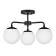 thumbnail image 1 of 84203BK Lark Julep - 15W 3 LED Medium Semi-Flush Mount In Modern-12.75 Inches Tall and 20 Inches Wide-Black Finish, 1 of 11