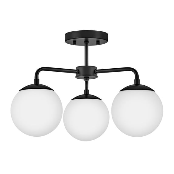 84203BK Lark Julep - 15W 3 LED Medium Semi-Flush Mount In Modern-12.75 Inches Tall and 20 Inches Wide-Black Finish