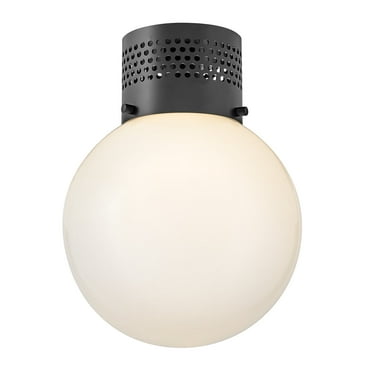 Lark 84221 Taj 10" Wide Flush Mount Globe Ceiling Fixture - Black