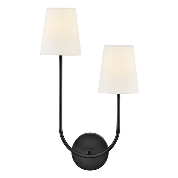 84262BK Lark Cora - 10W 2 LED Large Left Wall Sconce-22 Inch Tall and 12.75 Inch Wide-Black Finish