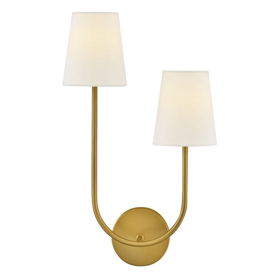 84262LCB Lark Cora - 10W 2 LED Large Left Wall Sconce-22 Inch Tall and 12.75 Inch Wide-Lacquered Brass Finish