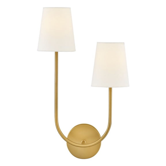 84262LCB Lark Cora - 10W 2 LED Large Left Wall Sconce-22 Inch Tall and 12.75 Inch Wide-Lacquered Brass Finish