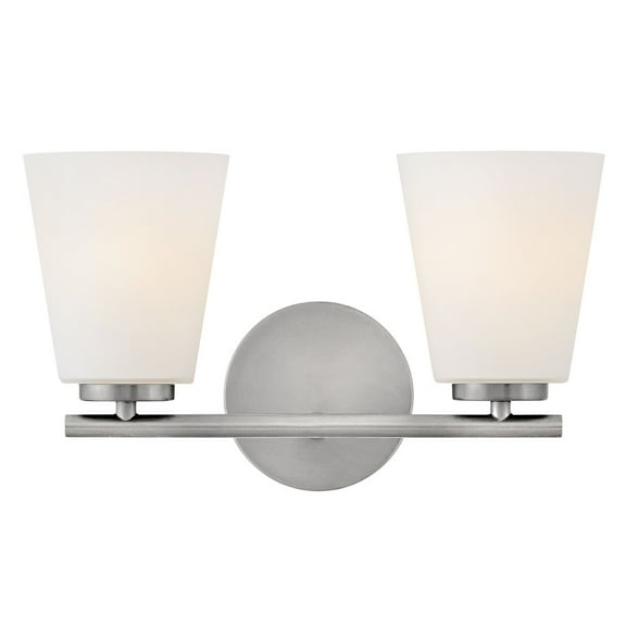85422BN-Lark-Bri - 30W 2 LED Small Bath Vanity-9 Inches Tall and 15 Inches Wide-Brushed Nickel Finish
