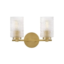 85572LCB Lark Mabel - 24W 2 LED Small Bath Vanity-10 Inch Tall and 14 Inch Wide-Lacquered Brass Finish