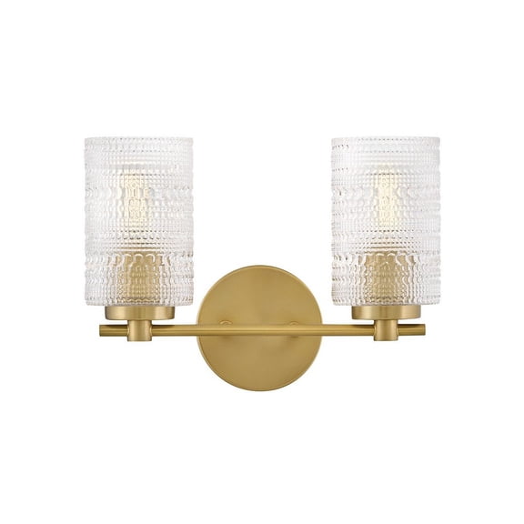 85572LCB Lark Mabel - 24W 2 LED Small Bath Vanity-10 Inch Tall and 14 Inch Wide-Lacquered Brass Finish