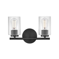 85582BK Lark Leta - 24W 2 LED Small Bath Vanity-9 Inch Tall and 13.75 Inch Wide-Black Finish