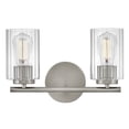 thumbnail image 1 of 85582BN Lark Leta - 24W 2 LED Small Bath Vanity-9 Inch Tall and 13.75 Inch Wide-Brushed Nickel Finish, 1 of 9