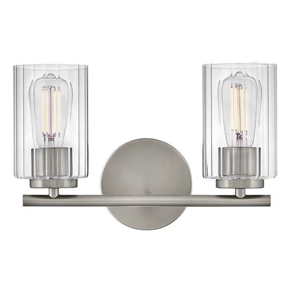 85582BN Lark Leta - 24W 2 LED Small Bath Vanity-9 Inch Tall and 13.75 Inch Wide-Brushed Nickel Finish