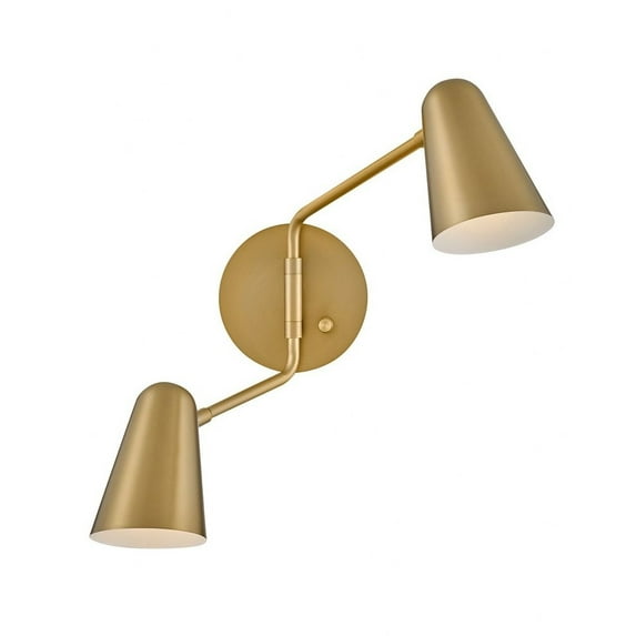 Lark Birdie 83542LCB Mid-Century Modern LED Wall Sconce Light Fixture - Brass