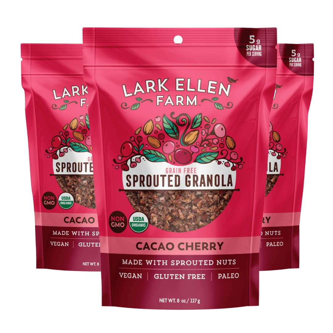 Lark Ellen Farm Cacao AIF4 Cherry Grain Free Granola Nut and Seed Mix