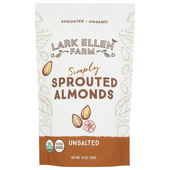 Lark Ellen Farm - Sprouted Organic Almonds, 10 Oz (Pack of 6)