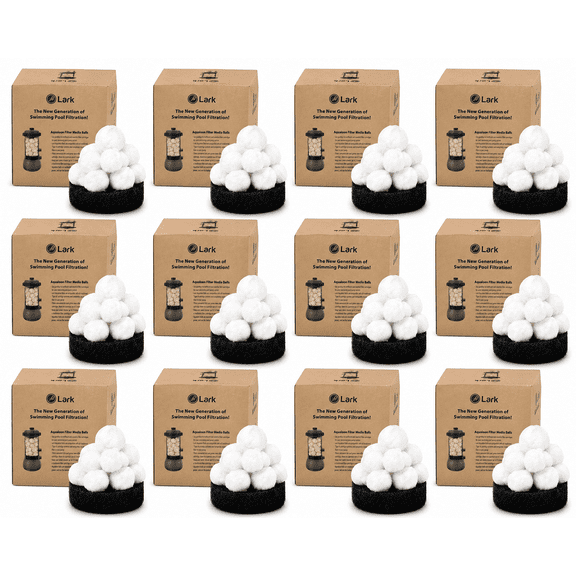 Lark 12-Pack Above Ground Pool Filter Balls Works with Type A, D, I, and Sand Filtration Systems