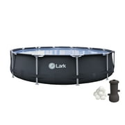 Lark Rustproof 12 ft. x 30 inch Fiberglass Frame Backyard Above Ground Swimming Pool with 530-Gallon Filtration Pump