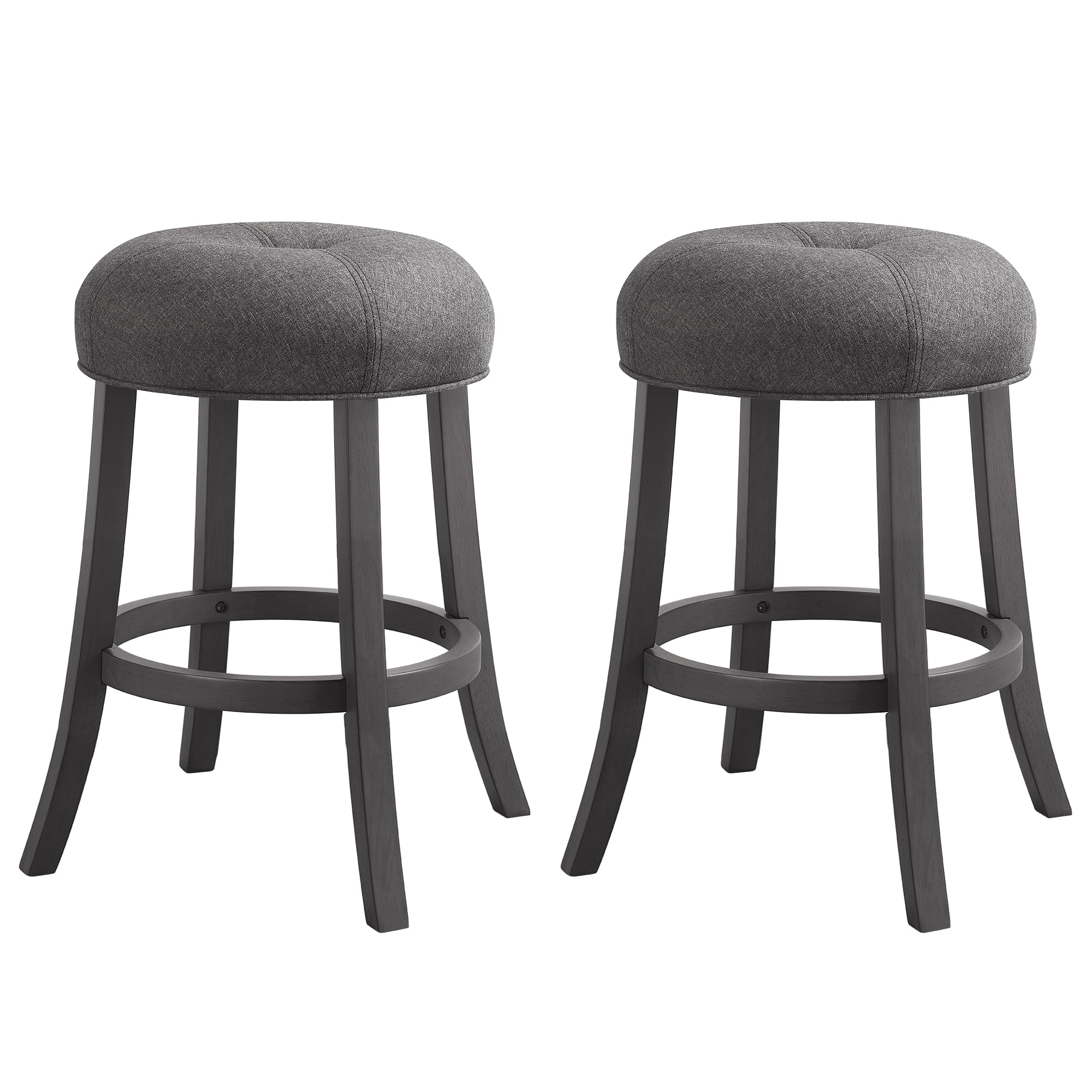 Larksperal Bar Stools Set of 2, Counter Height Stools 24 inch Round