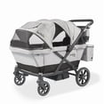 thumbnail image 1 of Larktale Caravan Coupe Quad Stroller Wagon w/ Reclining Seats, Gray/Black, 1 of 13