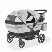 Larktale Caravan Coupe Quad Stroller Wagon w/ Reclining Seats, Gray/Black