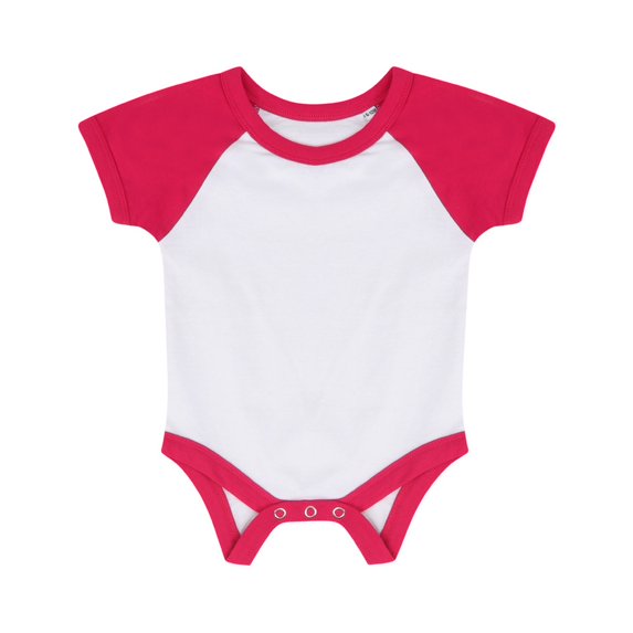 Larkwood Baby Boys/Girls Essential Short Sleeve Baseball Bodysuit