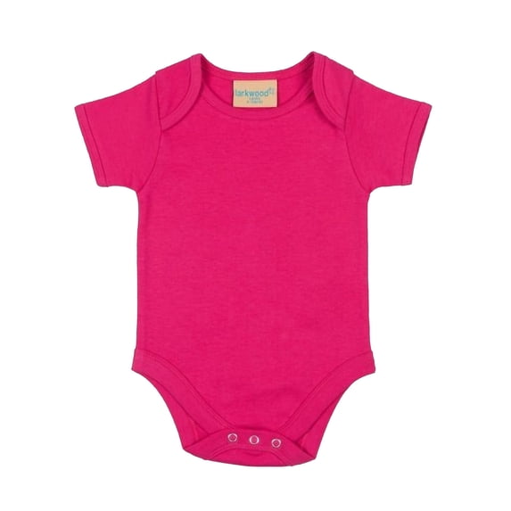 Larkwood Baby Short Sleeved Body Suit With Envelope Neck Opening