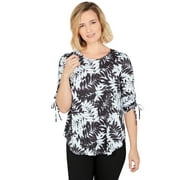 Larky Lark Womens Casual Tie Top In Cool & Casual Palm