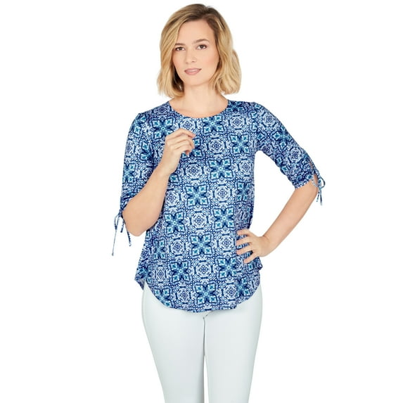 Larky Lark Womens Casual Tie Top In Free-Spirit Foulard