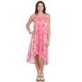thumbnail image 1 of Larky Lark Womens Colorblock Ombre Floral High Low Dress, 1 of 4