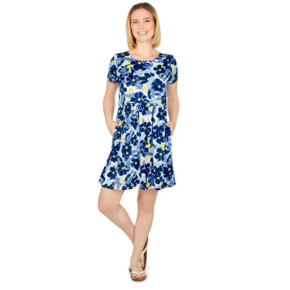 Larky Lark Womens Easy Fit Dress In Whimsical Daisy