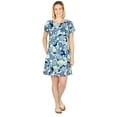 thumbnail image 1 of Larky Lark Womens Key Hole T-Shirt Dress In Bold Floral, 1 of 4