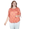 thumbnail image 1 of Larky Lark Womens Plus-Size Casual Tie Top In Free-Spirit Foulard, 1 of 4